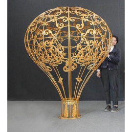  y16059 鐵材藝術-鐵材擺飾系列-鐵藝熱氣球(金) - 可訂製其他顏色 